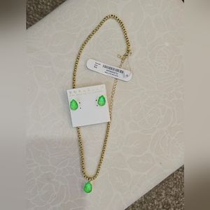 SORRELLI Set. NWT. Electric Green in bright gold.